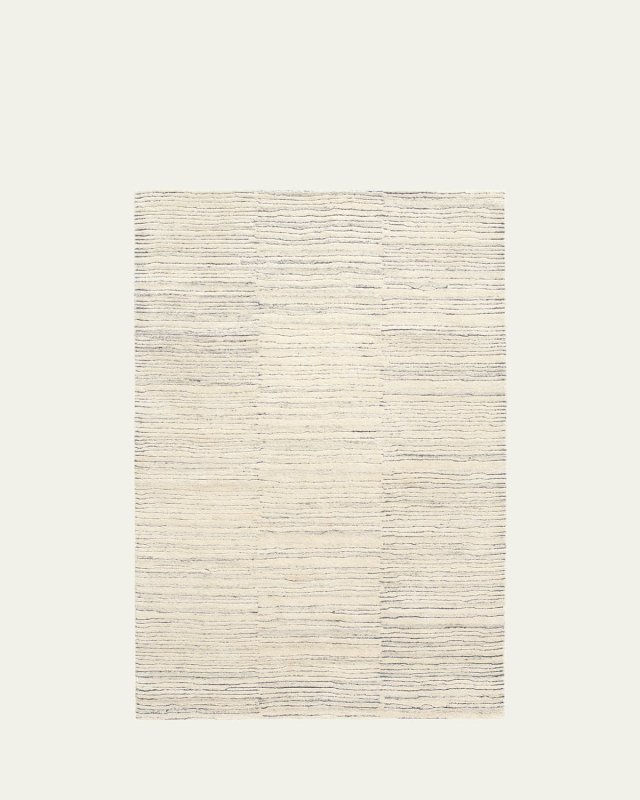 Avery Pewter Blue Hand-Tufted Wool Rug, 3' x 5'